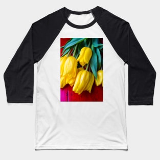 Yellow Tulips Still Life Baseball T-Shirt